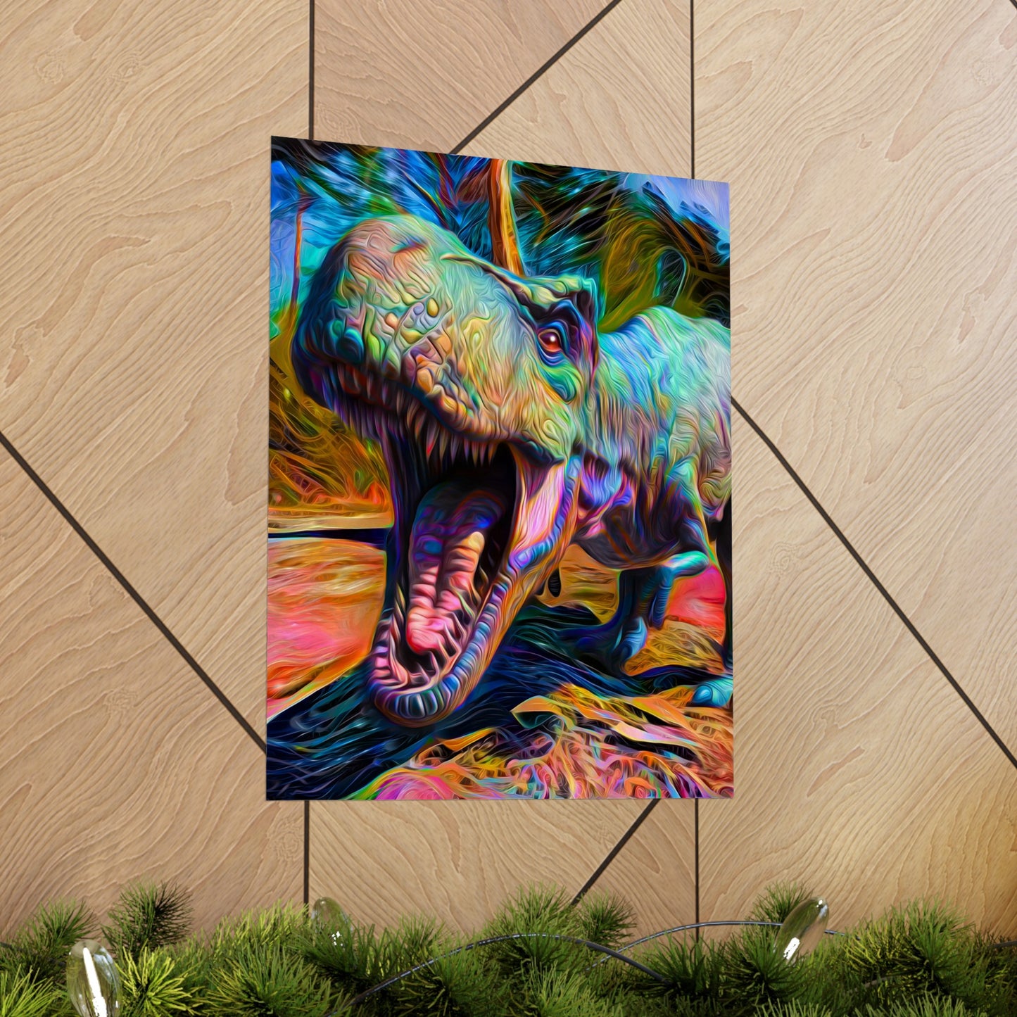 Blast from the Past Dinosaur Premium Matte vertical posters