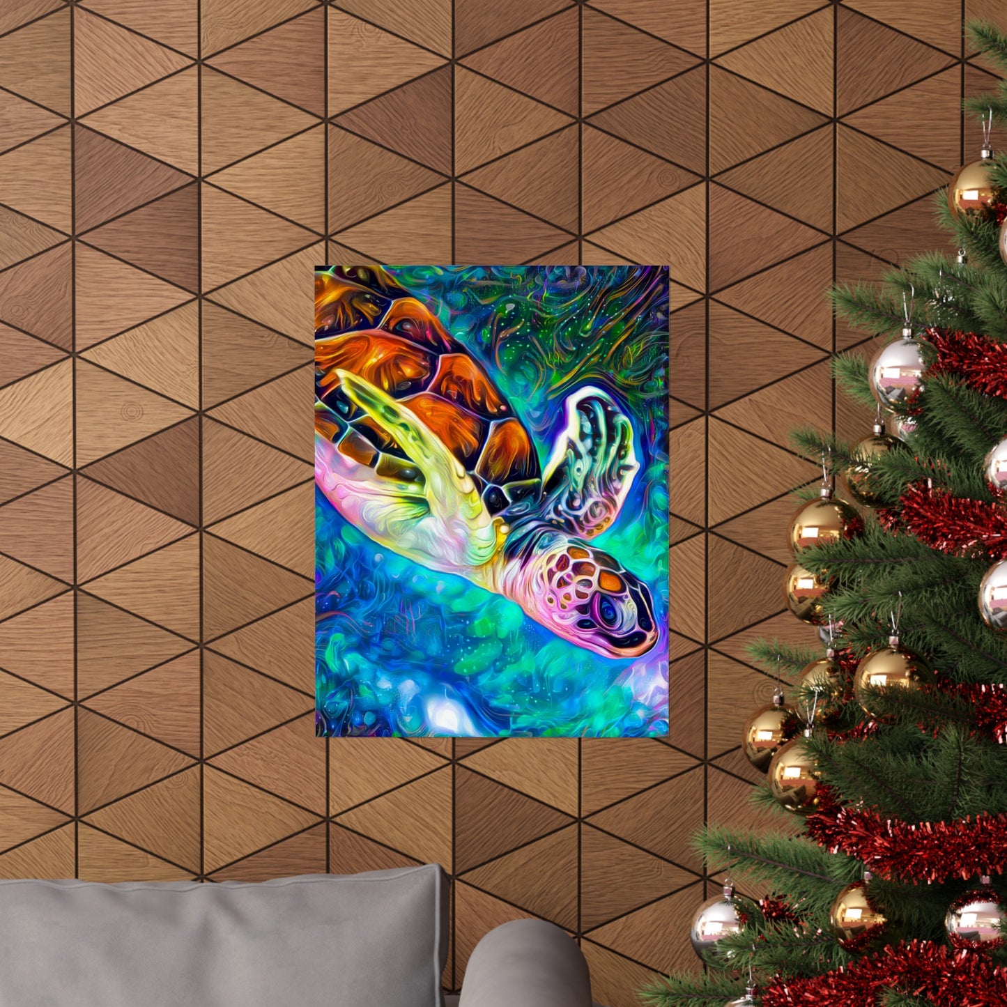 Diving into Dreams Turtle Premium Matte vertical posters