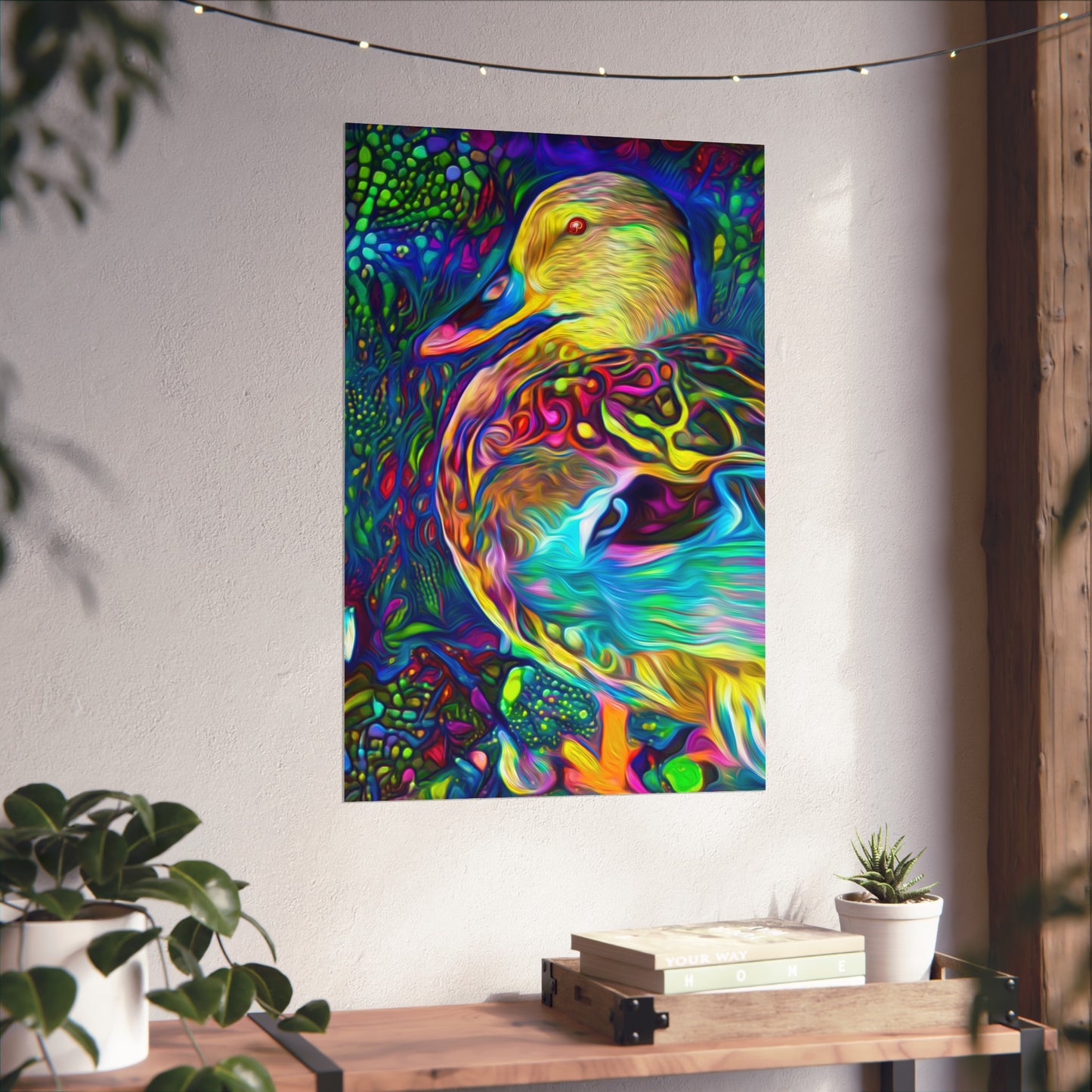 Floating on the Galactic Ocean Premium Matte vertical posters