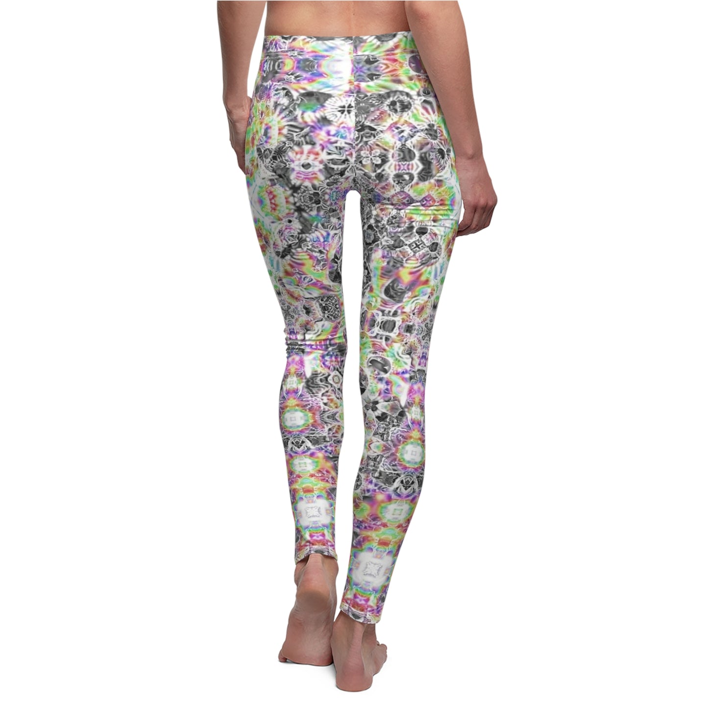 Galaxy Frog Cymatics Women's Cut & Sew Casual Leggings