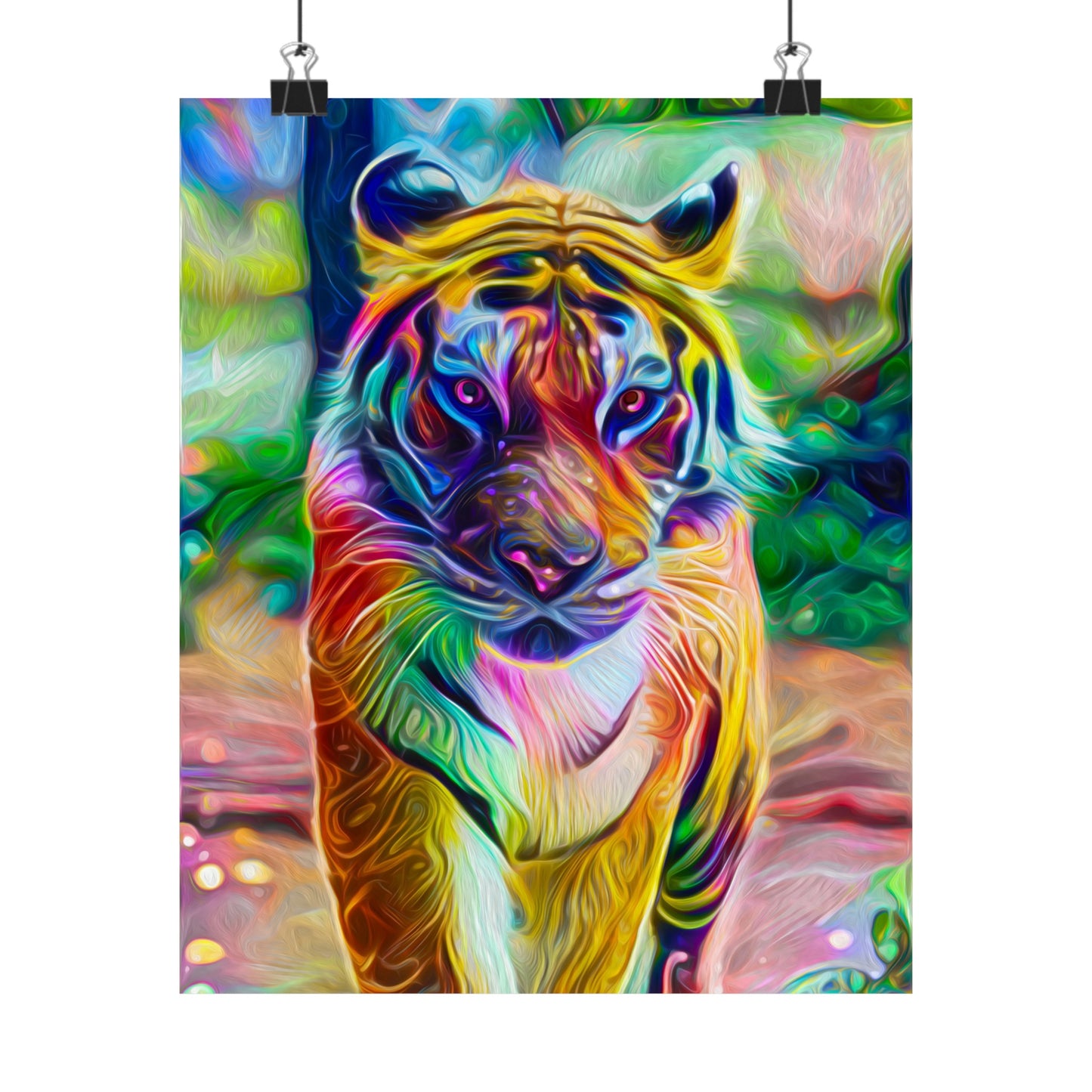 A Wonderfully Colorful World Tiger Premium Matte vertical posters