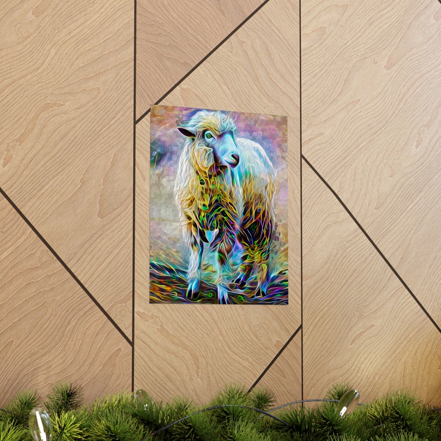 Sheering the Interdimensional Sheep Premium Matte vertical posters