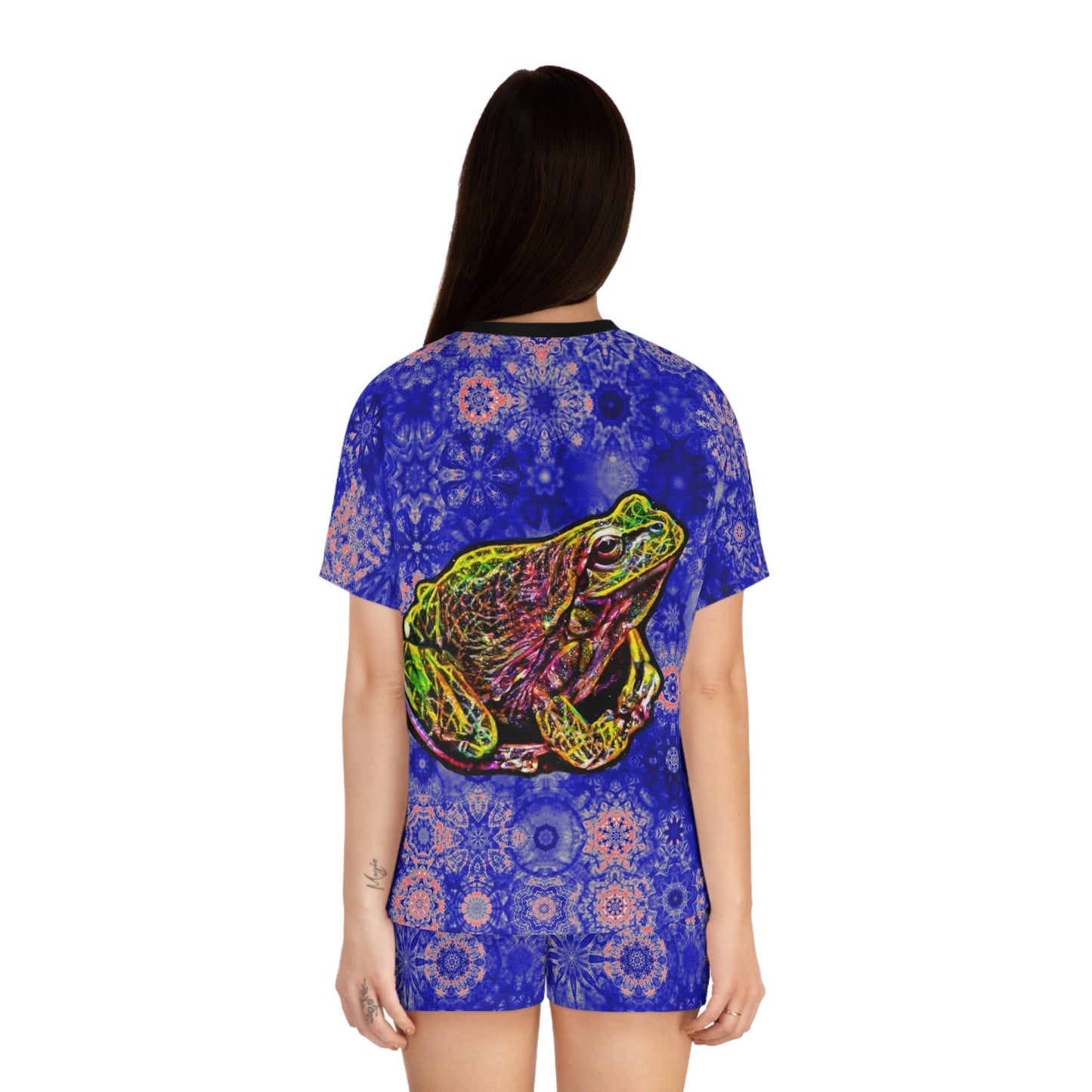 Women's Galaxy Frog Short Pajama Set (AOP)