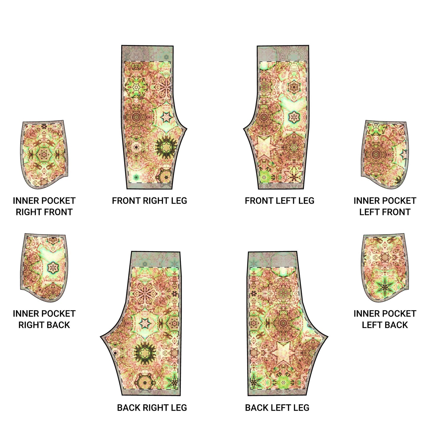 Galaxy Frog Cymatic Kaleidoscape Shorts (AOP)