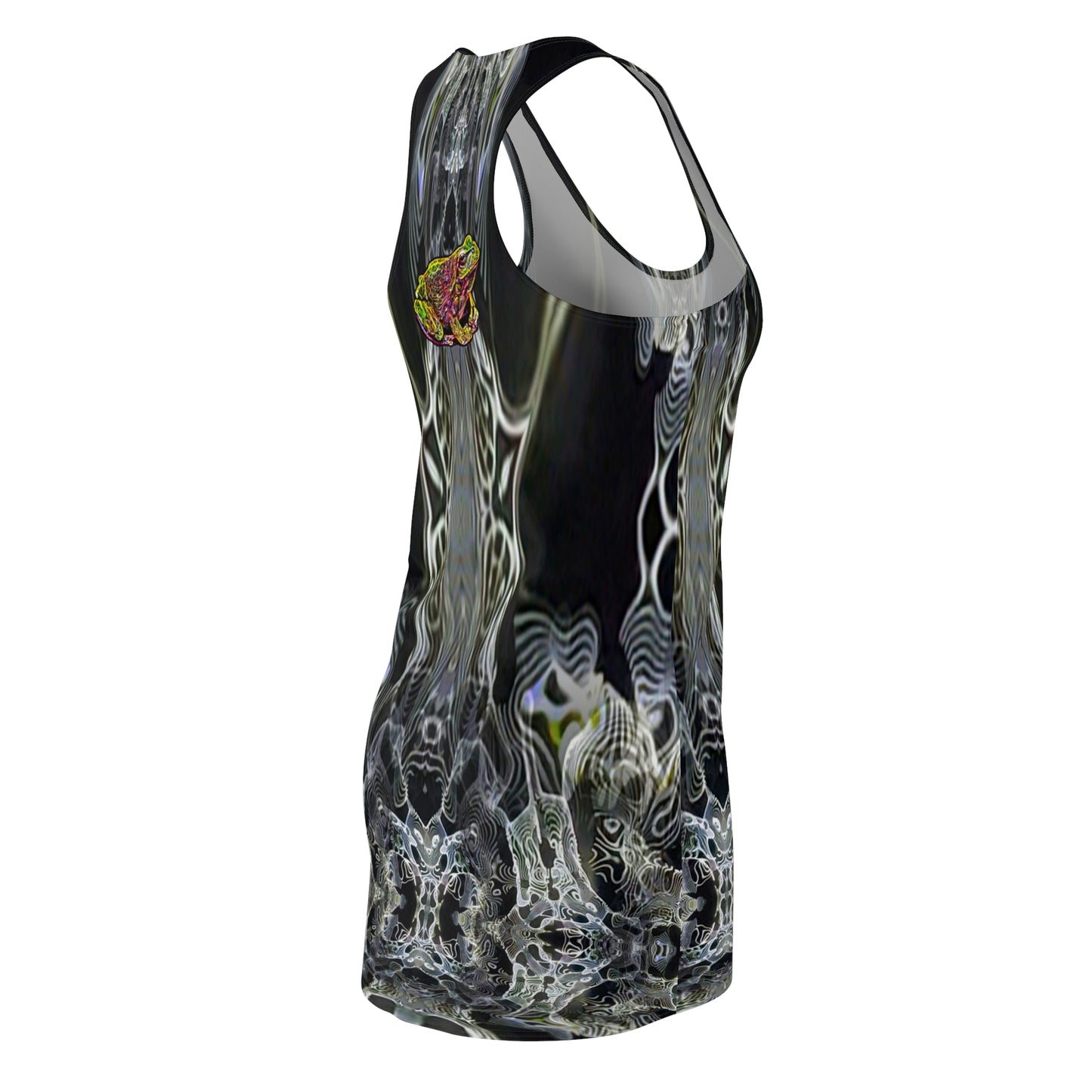 Galaxy Frog Cymatics Women's Cut & Sew Racerback Dress