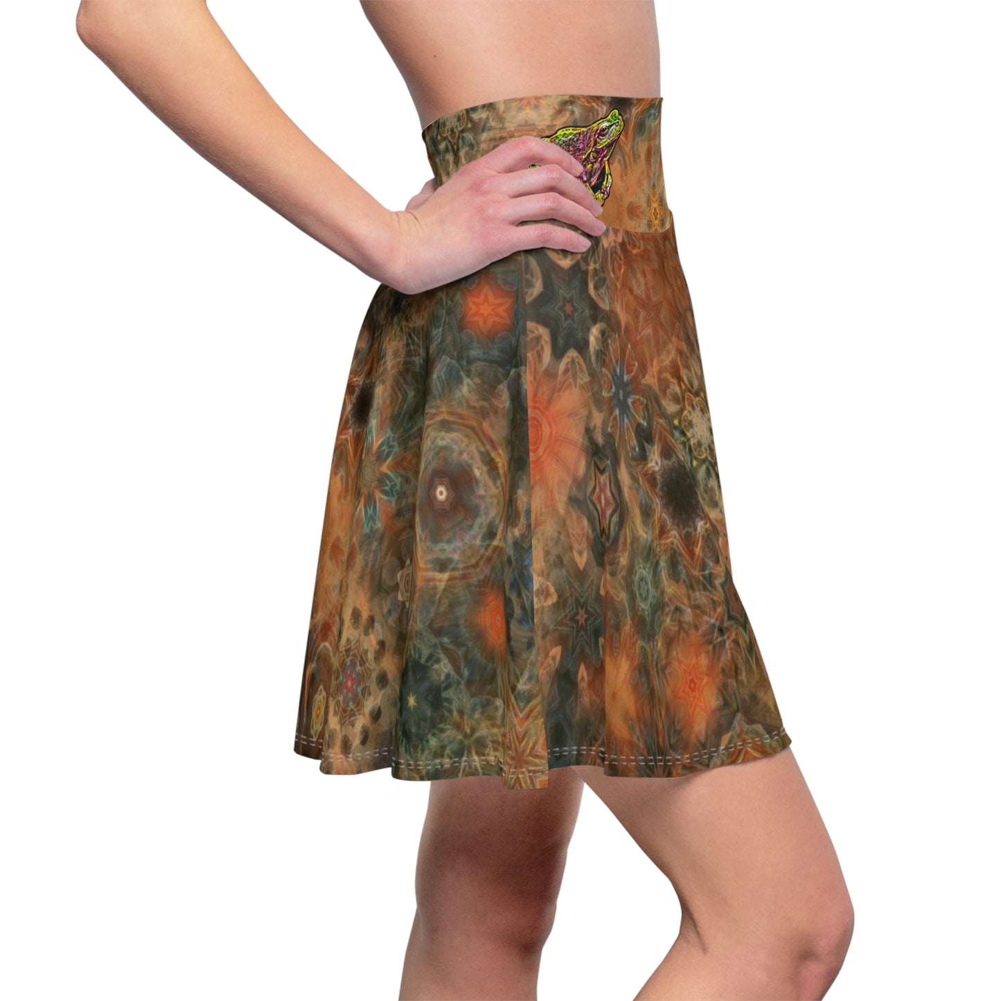 Galaxy Frog Women's Cymatic Skater Skirt