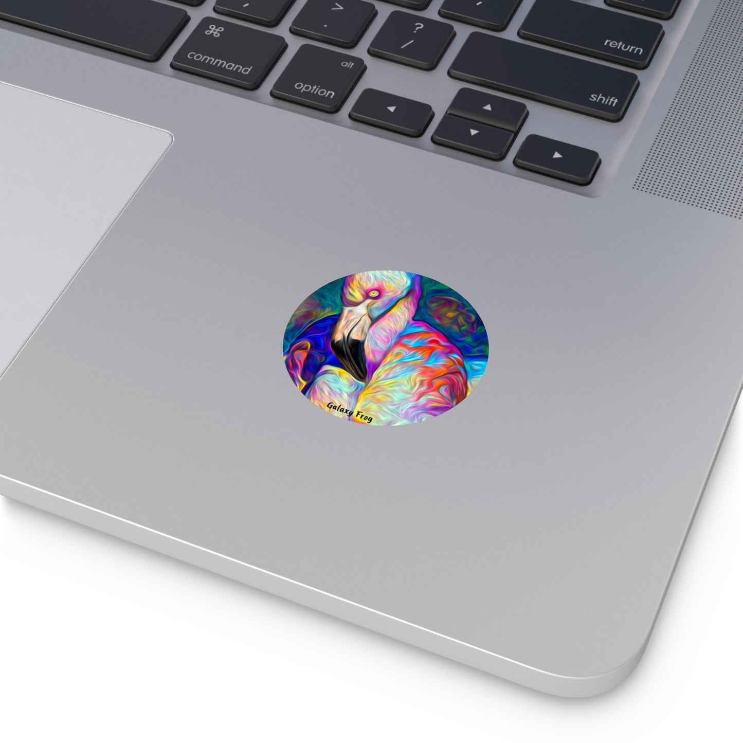 Galaxy Frog Flamingo Round Vinyl Stickers