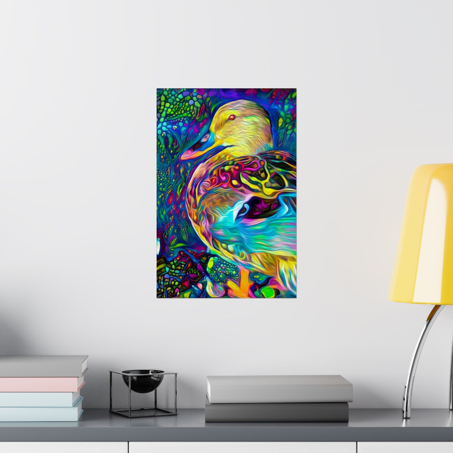 Floating on the Galactic Ocean Premium Matte vertical posters