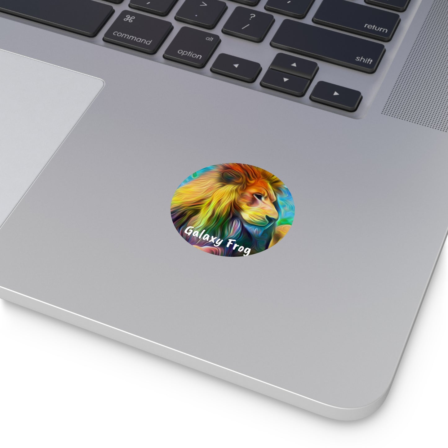 Galaxy Frog Lion Round Vinyl Stickers