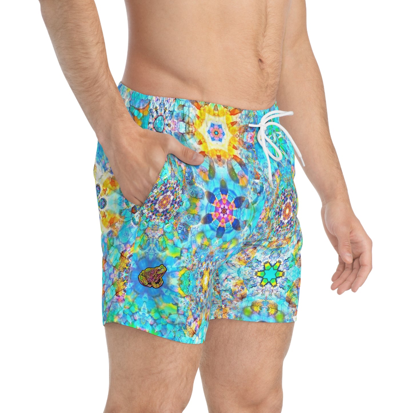 Galaxy Frog Cymatics Swim Trunks