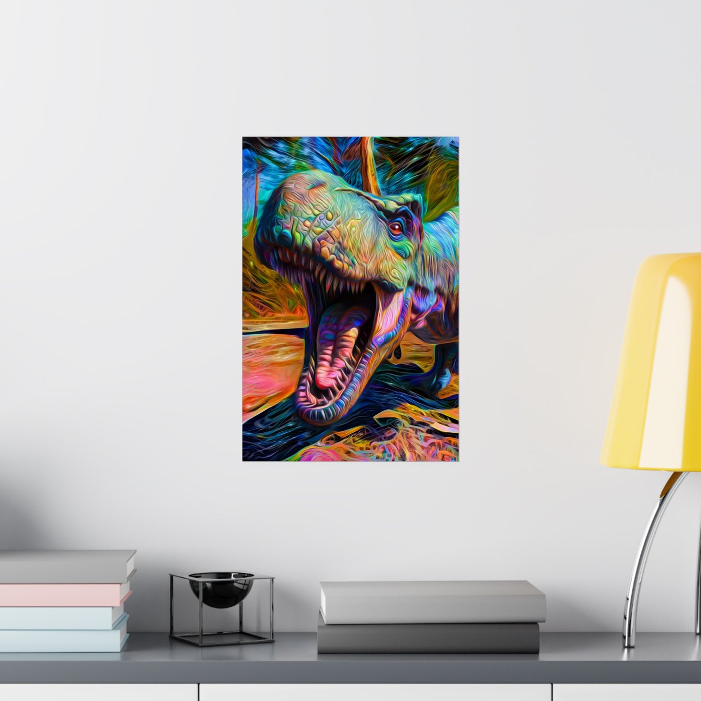 Blast from the Past Dinosaur Premium Matte vertical posters