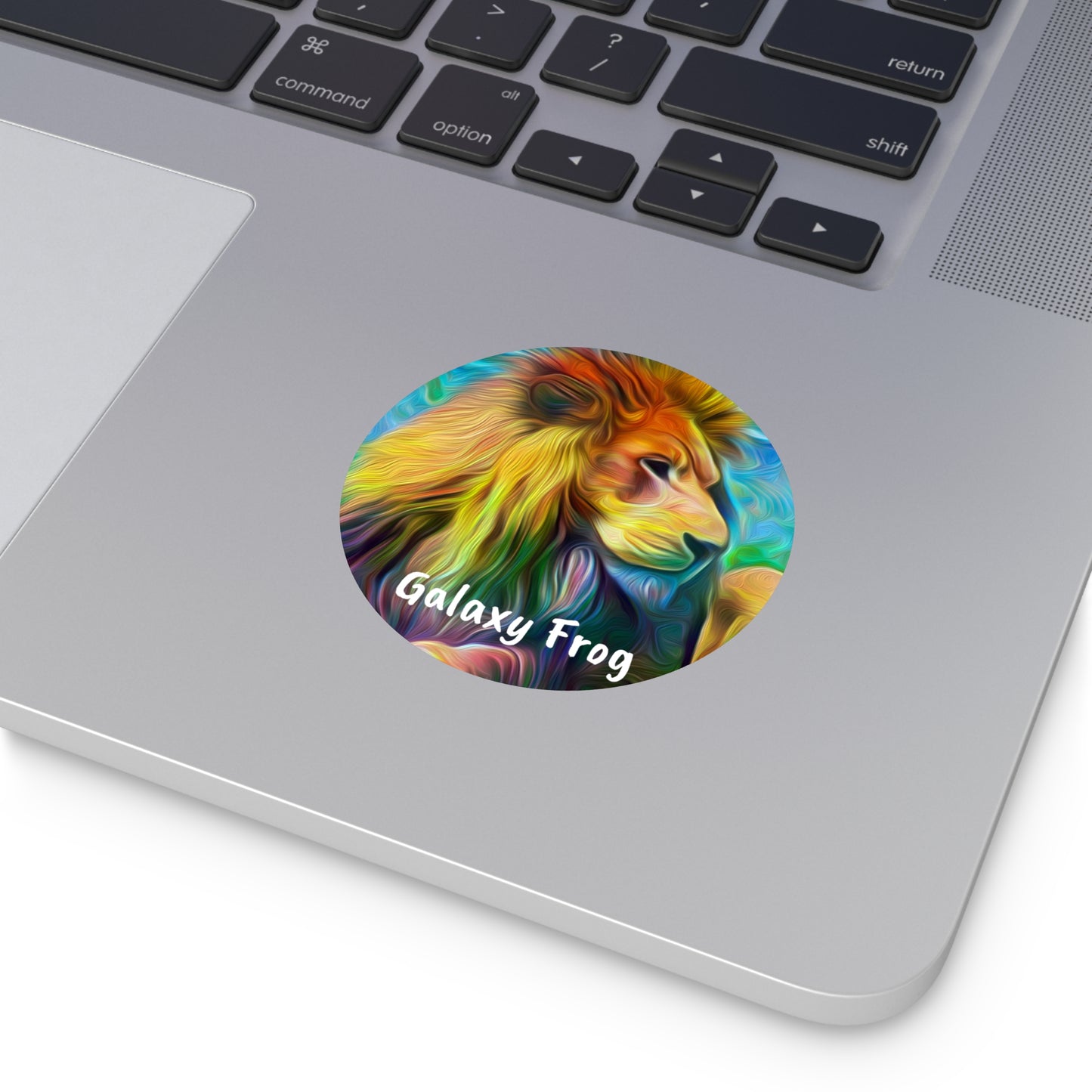 Galaxy Frog Lion Round Vinyl Stickers