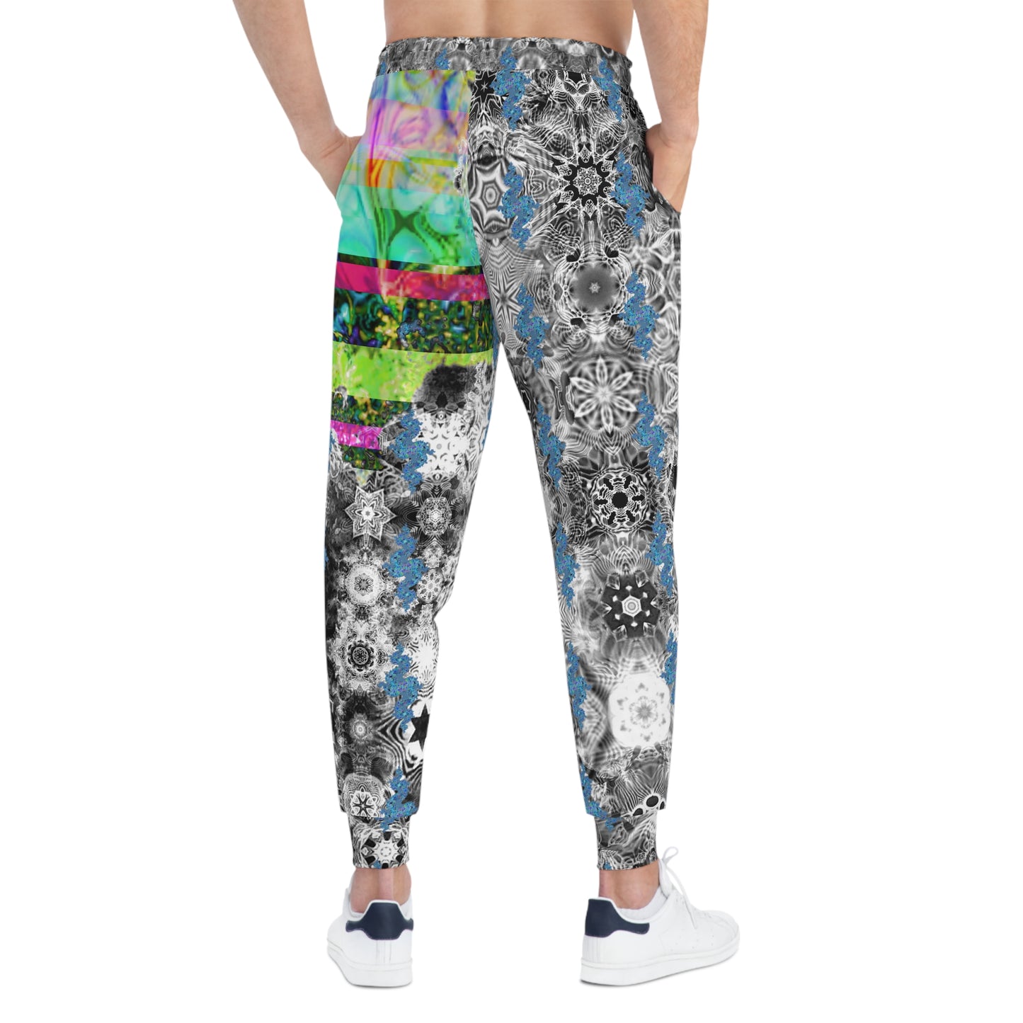 Galaxy Frog Fractal Cymatics Comfortable Athletic Joggers (AOP) 0001