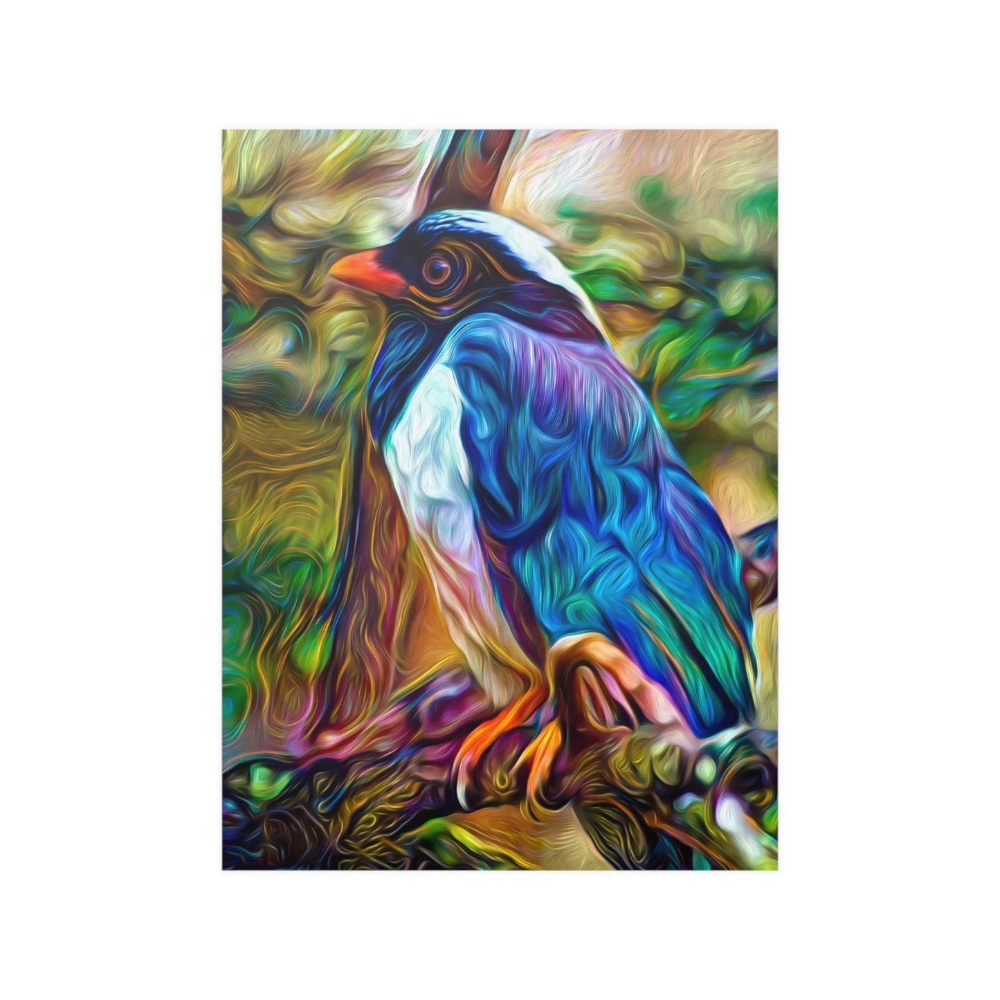 Graceful Bluebird Premium Matte vertical posters