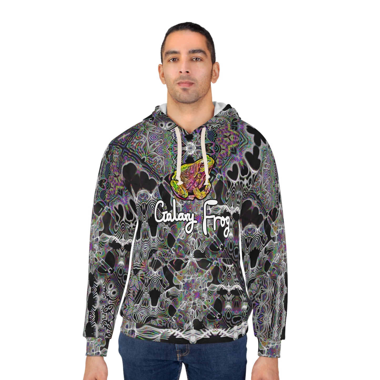 🐸 galaxy Frog Cymatics AOP Unisex Pullover Hoodie 0001