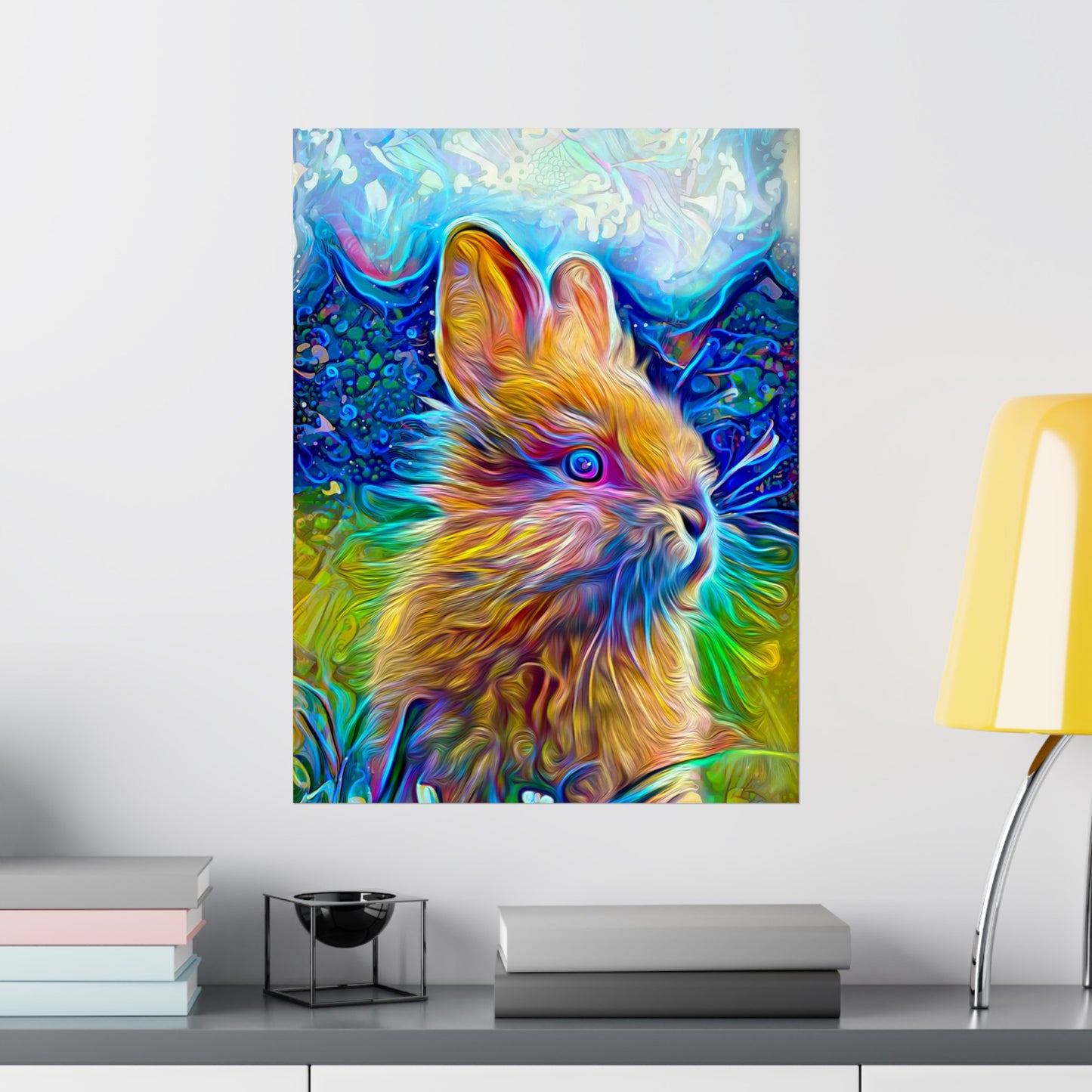 Rainbow Bunny Premium Matte vertical posters