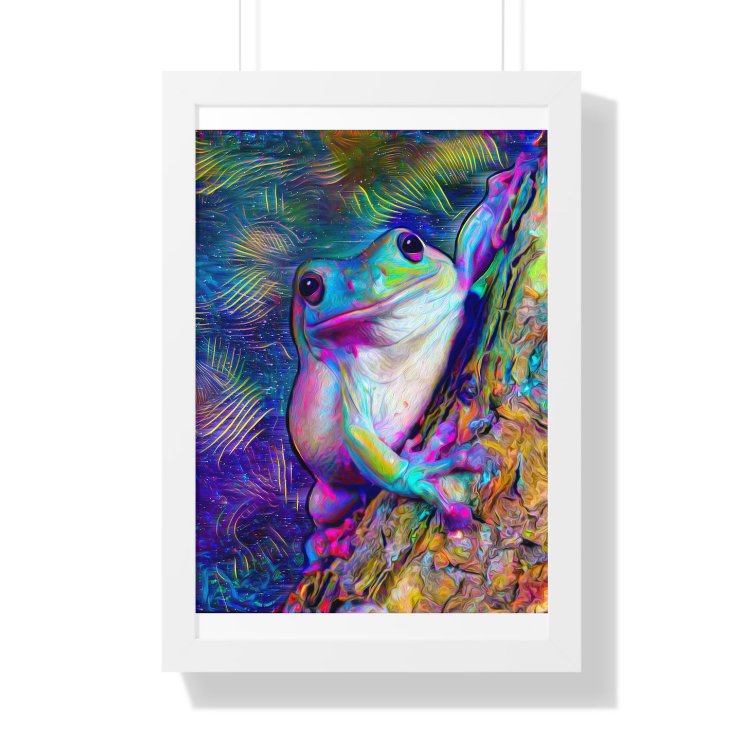 Dazzling Mega Toad Framed Vertical Poster