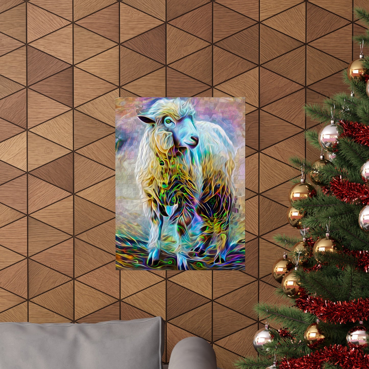 Sheering the Interdimensional Sheep Premium Matte vertical posters