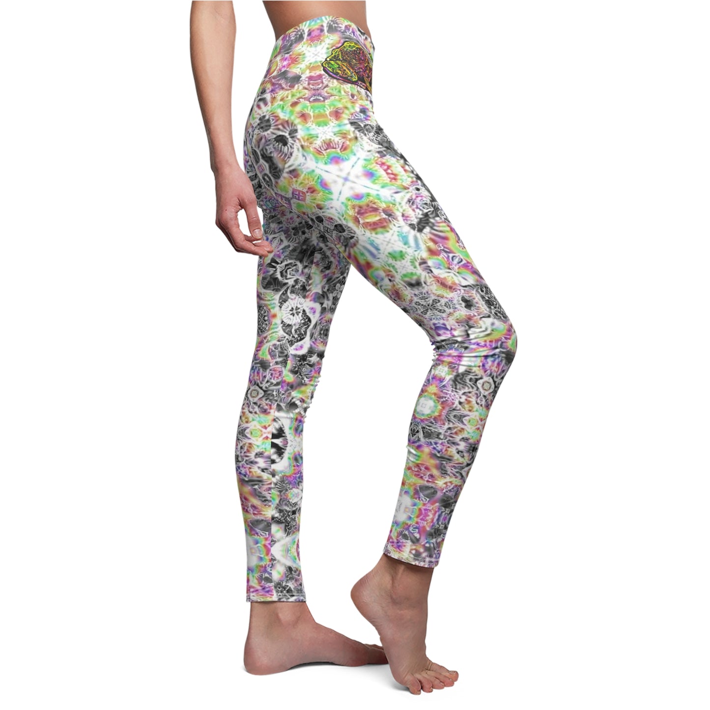 Galaxy Frog Cymatics Women's Cut & Sew Casual Leggings