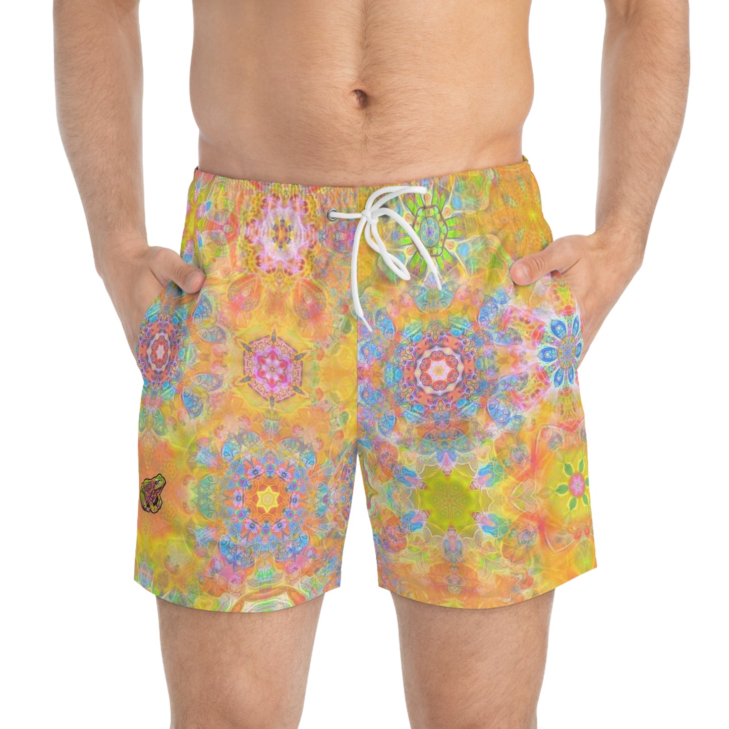 Galaxy Frog Cymatics Swim Trunks