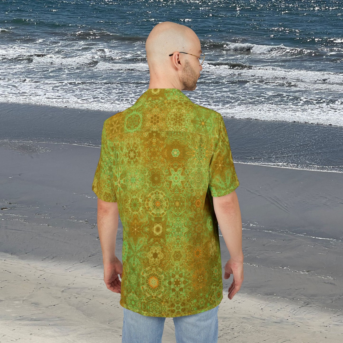 Galaxy Frog Cymatics Button-Down Shirt (AOP)