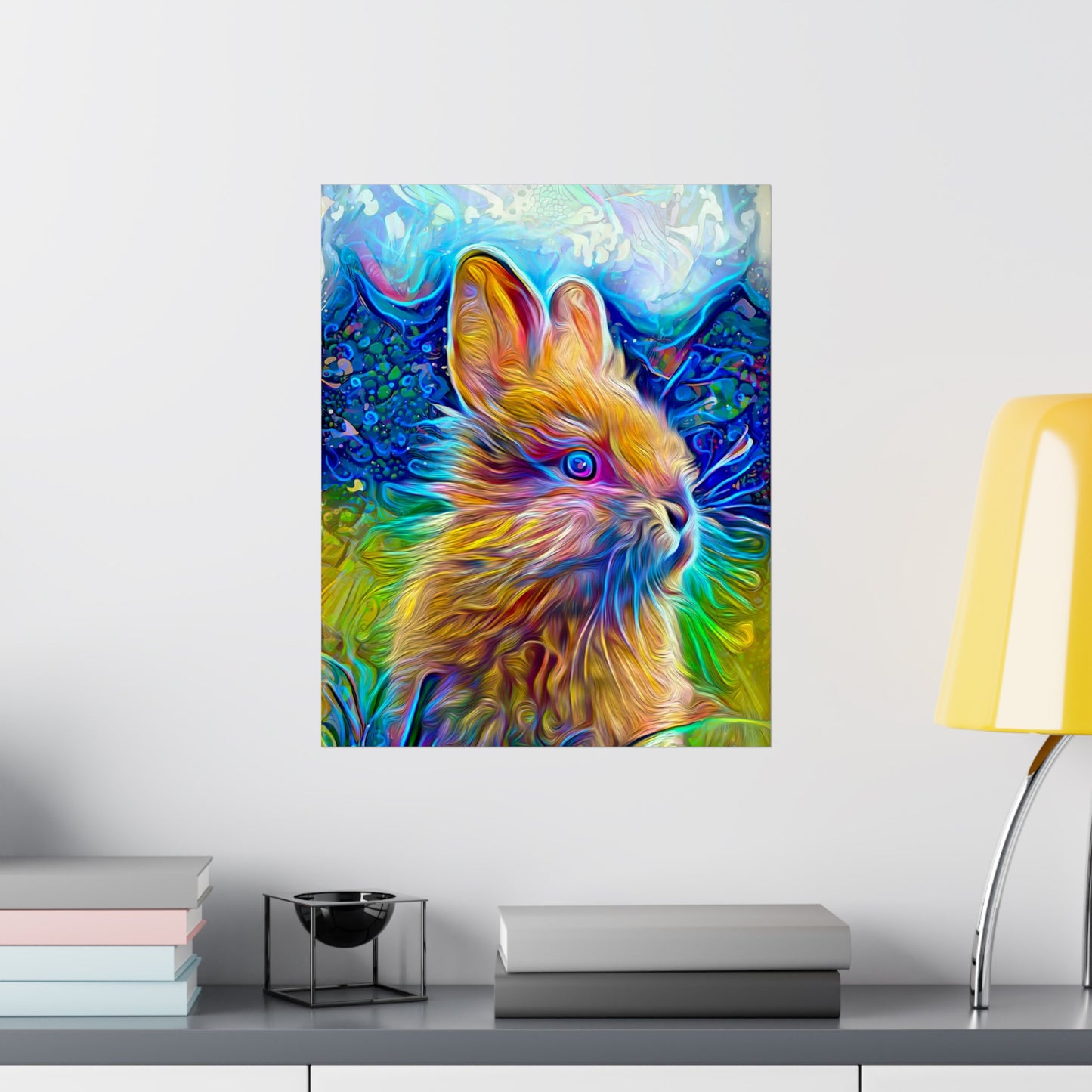 Rainbow Bunny Premium Matte vertical posters