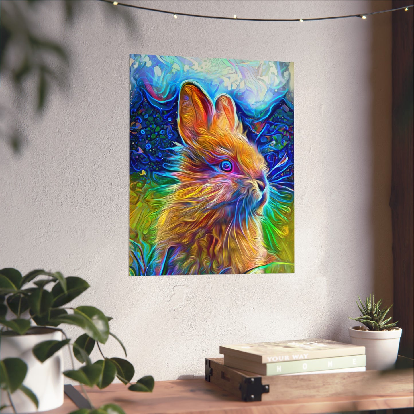 Rainbow Bunny Premium Matte vertical posters