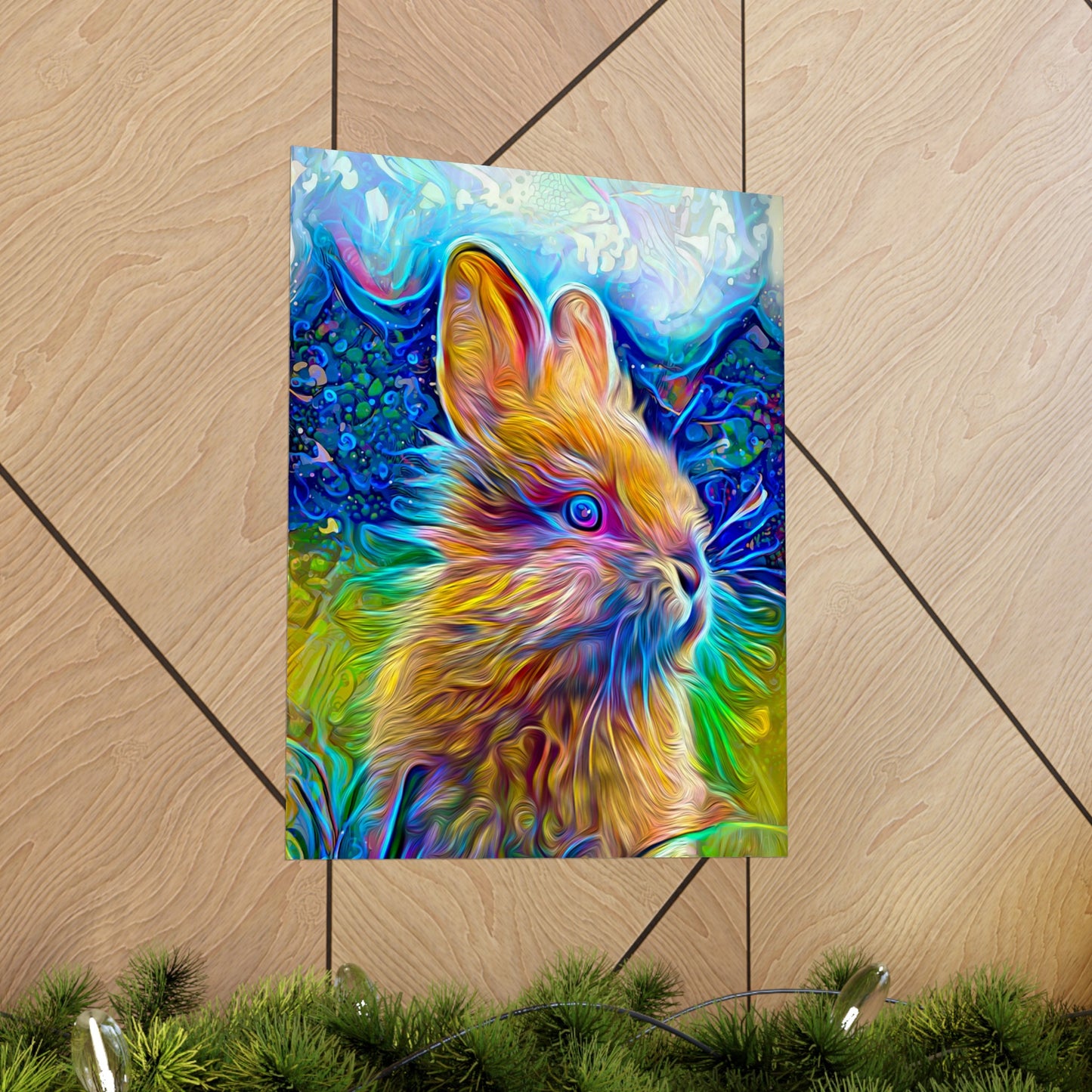 Rainbow Bunny Premium Matte vertical posters