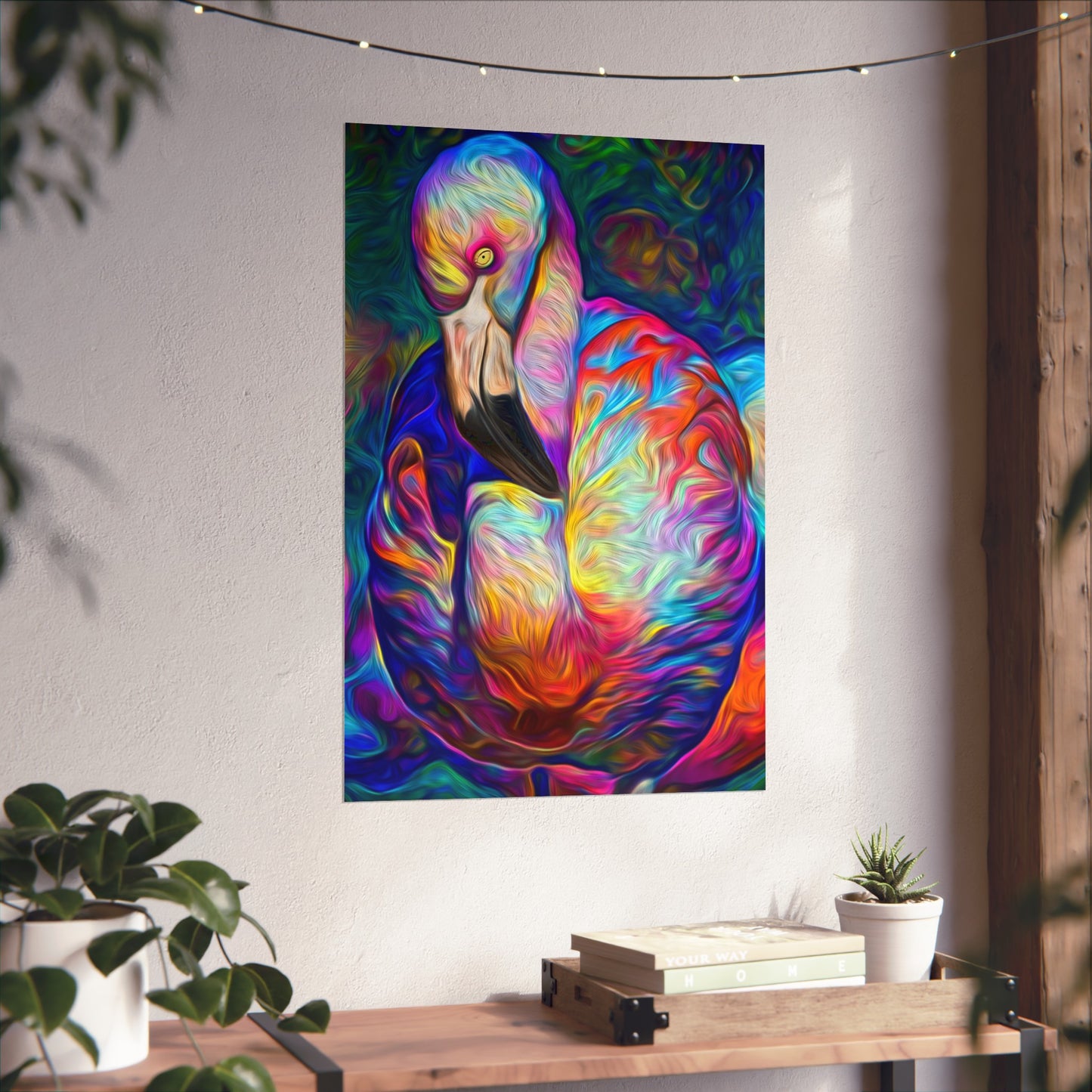 Flamingos Dream in Color Premium Matte vertical posters