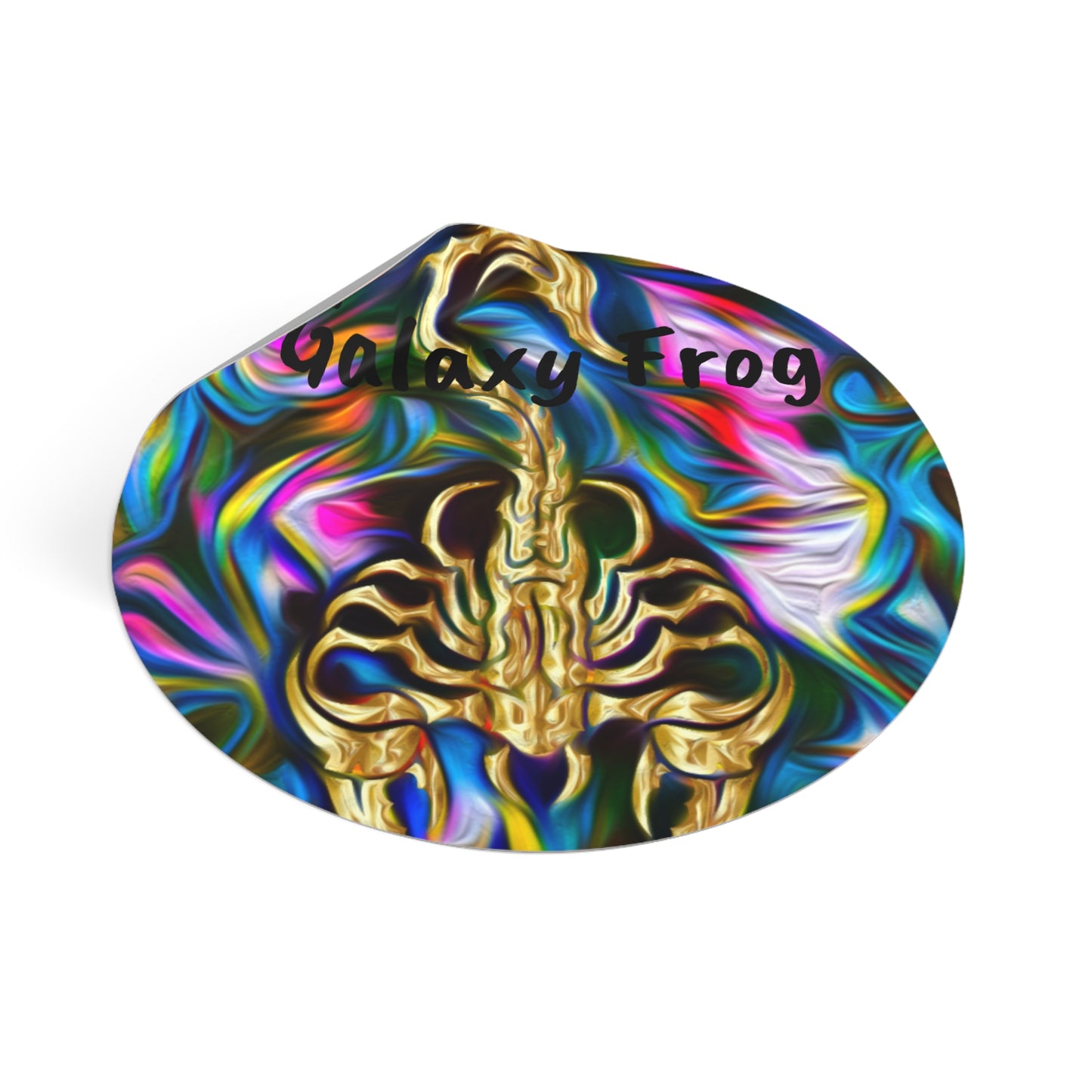 Galaxy Frog Scorpion Round Vinyl Stickers