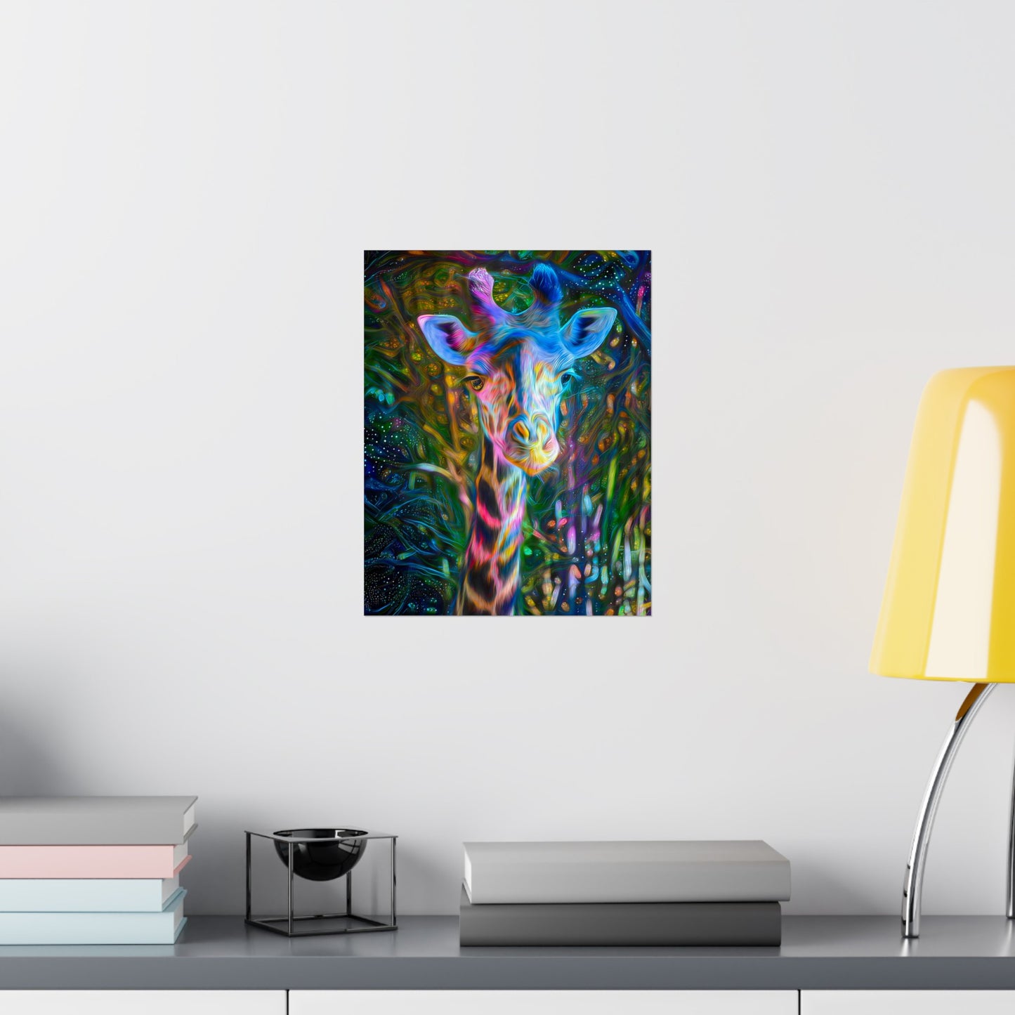 Gentle Dreaming Giant Giraffe Premium Matte vertical posters