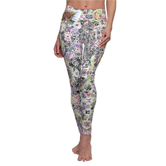 Galaxy Frog Cymatics Women's Cut & Sew Casual Leggings