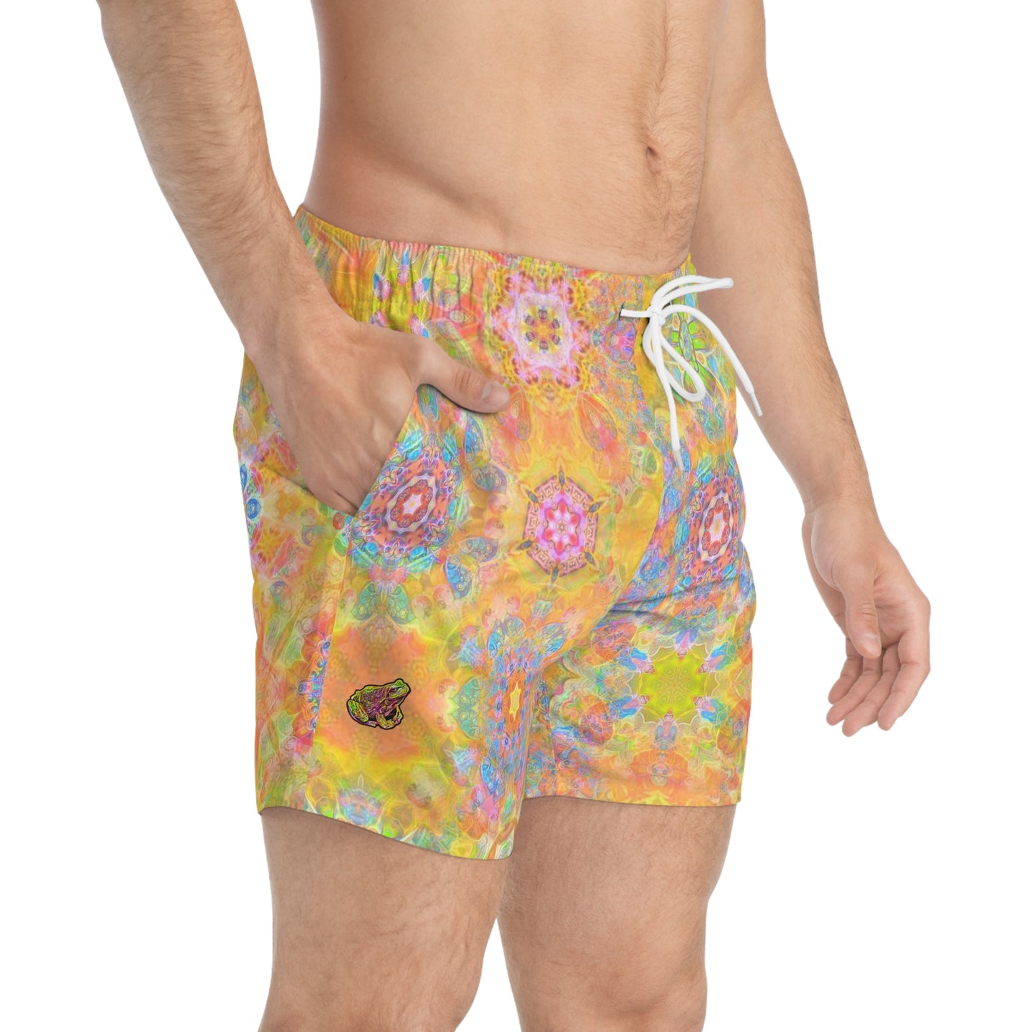 Galaxy Frog Cymatics Swim Trunks