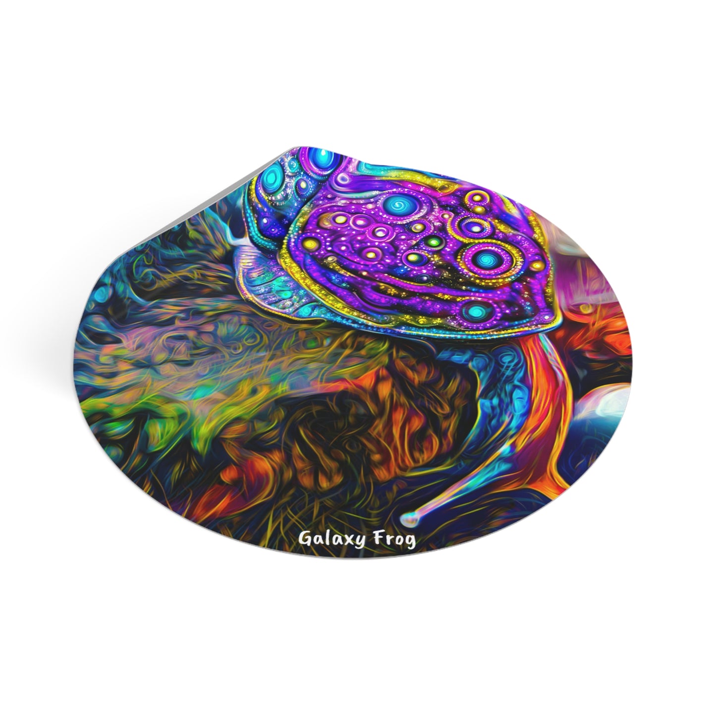 Galaxy Frog Snail Round Vinyl Stickers