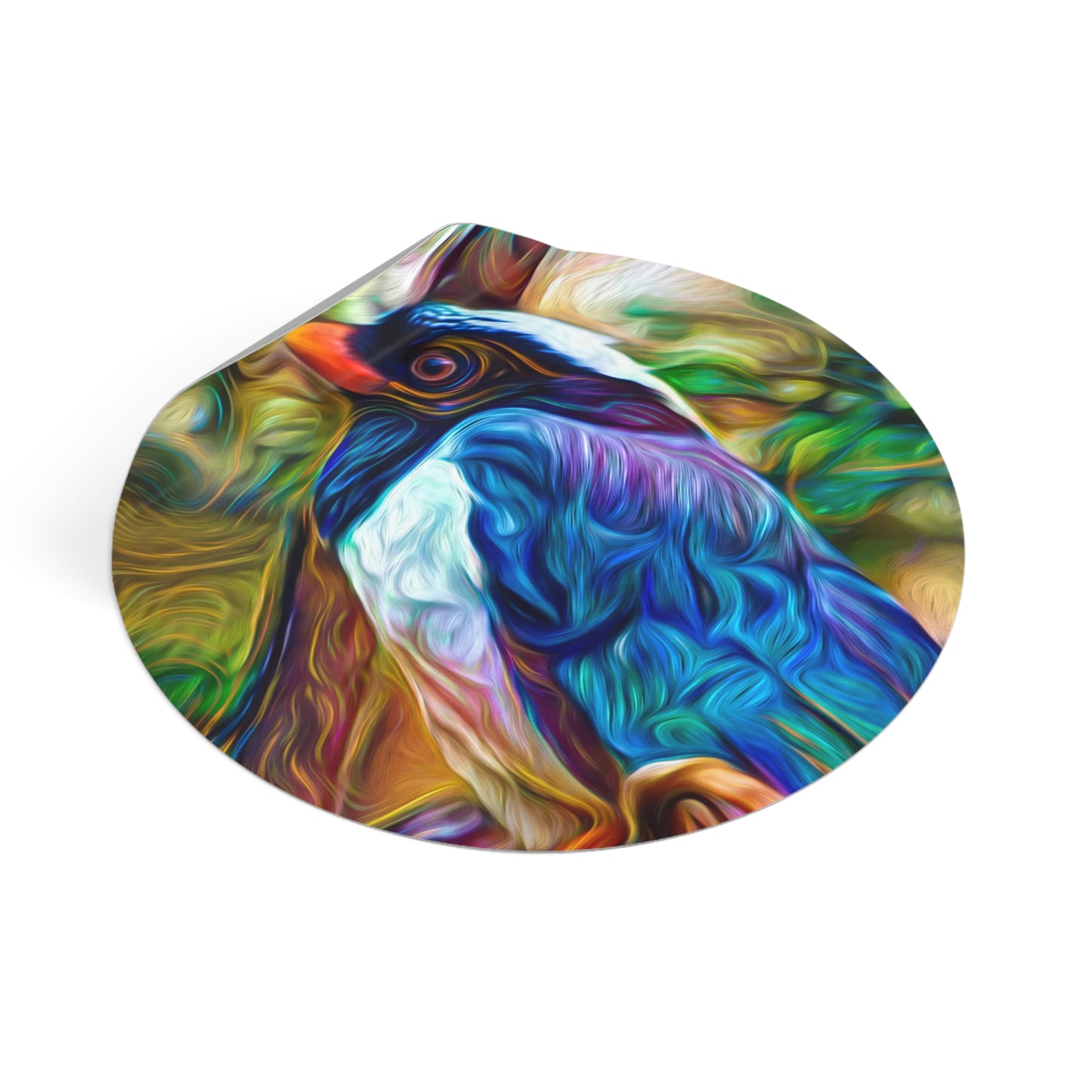 Galaxy Frog Round Vinyl Bluebird Stickers