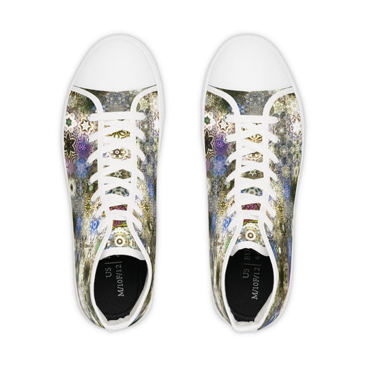 Men's High Top Sneakers Galaxy Frog Cymatics 0002