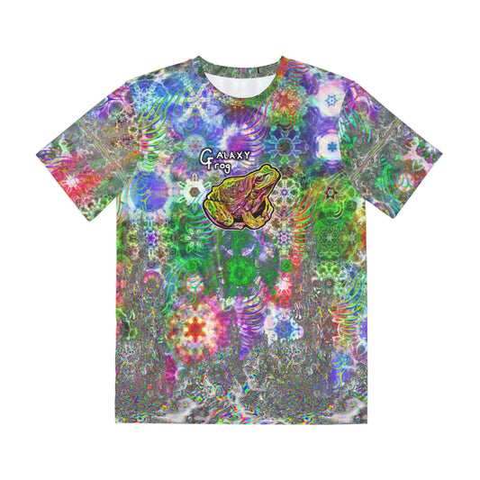 Galaxy Frog Fractal Cymatics Men's Polyester Tee (AOP)