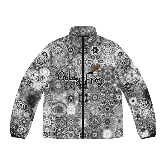 Galaxy Frog Cymatics Men's Puffer Jacket (AOP) 0001