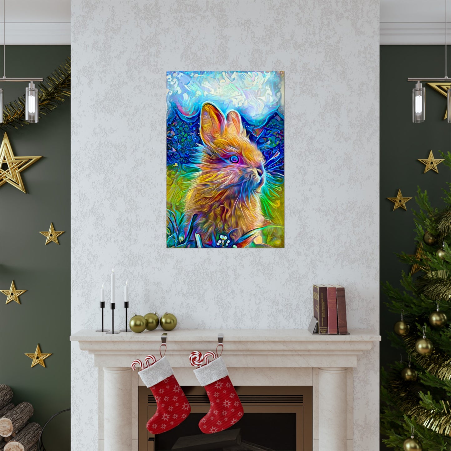 Rainbow Bunny Premium Matte vertical posters