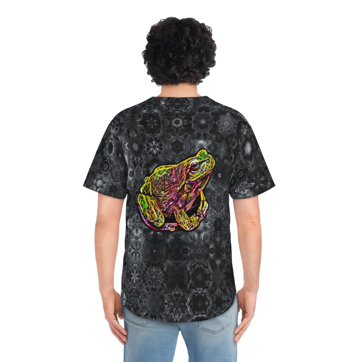 Galaxy Frog Cymatics Men's Baseball Jersey