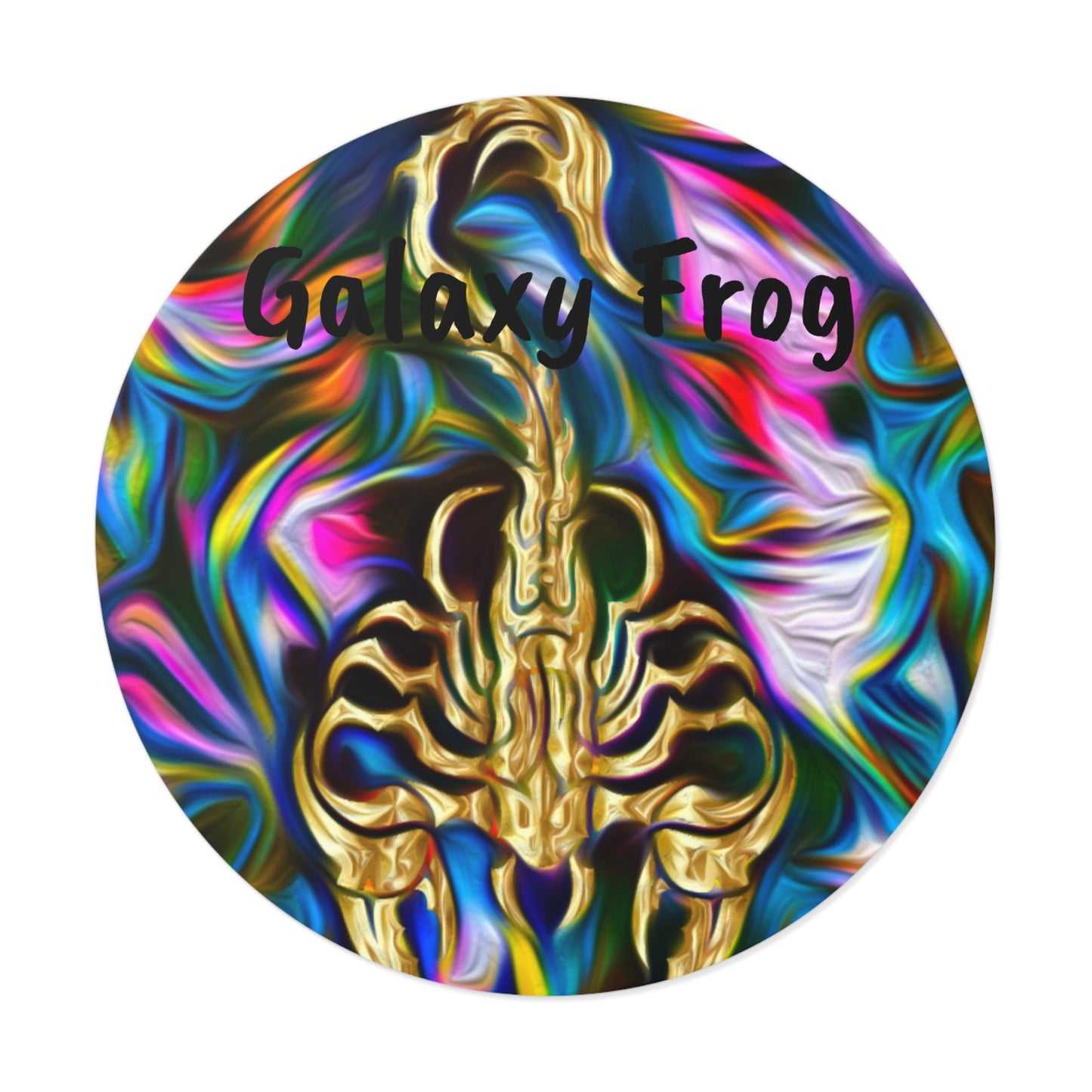 Galaxy Frog Scorpion Round Vinyl Stickers