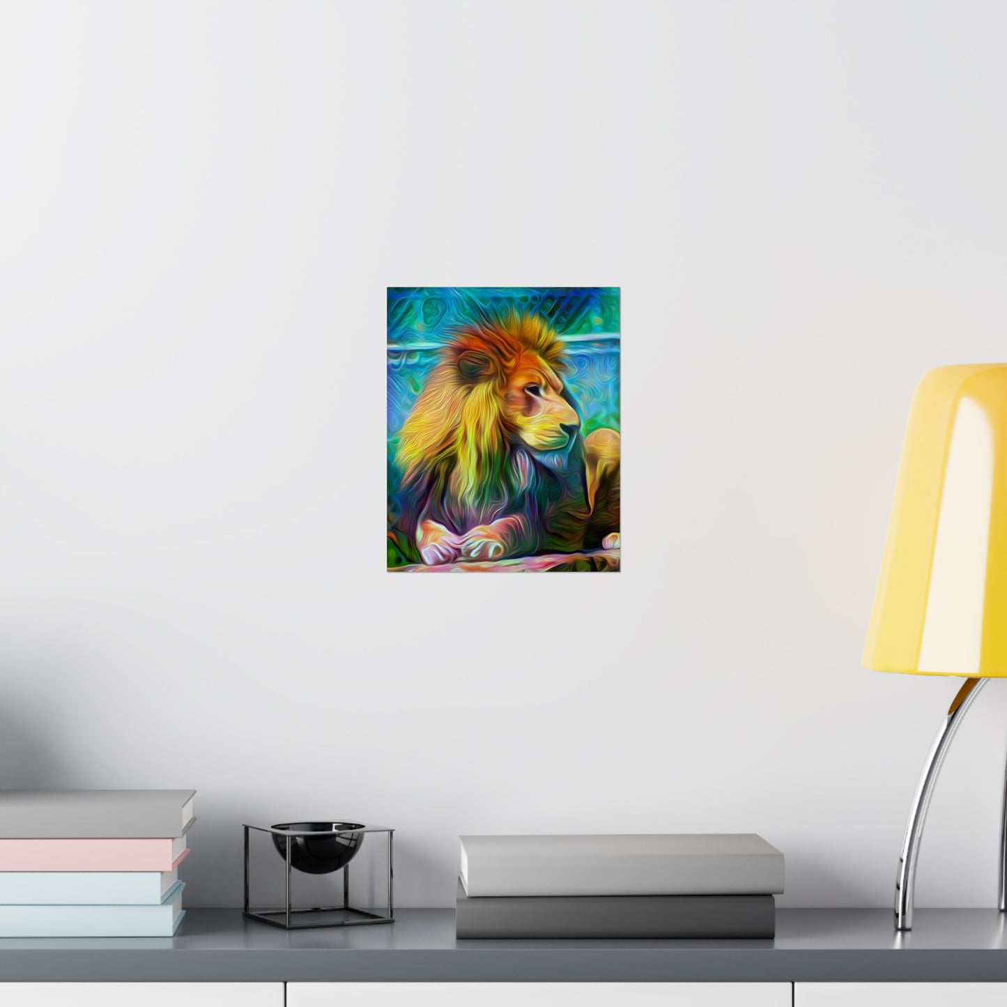 Under the Sun's Brilliant Blanket Lion Premium Matte vertical posters