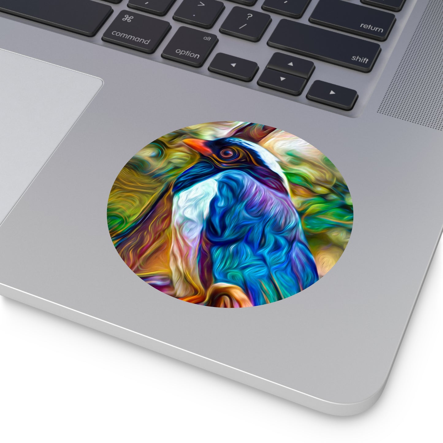 Galaxy Frog Round Vinyl Bluebird Stickers