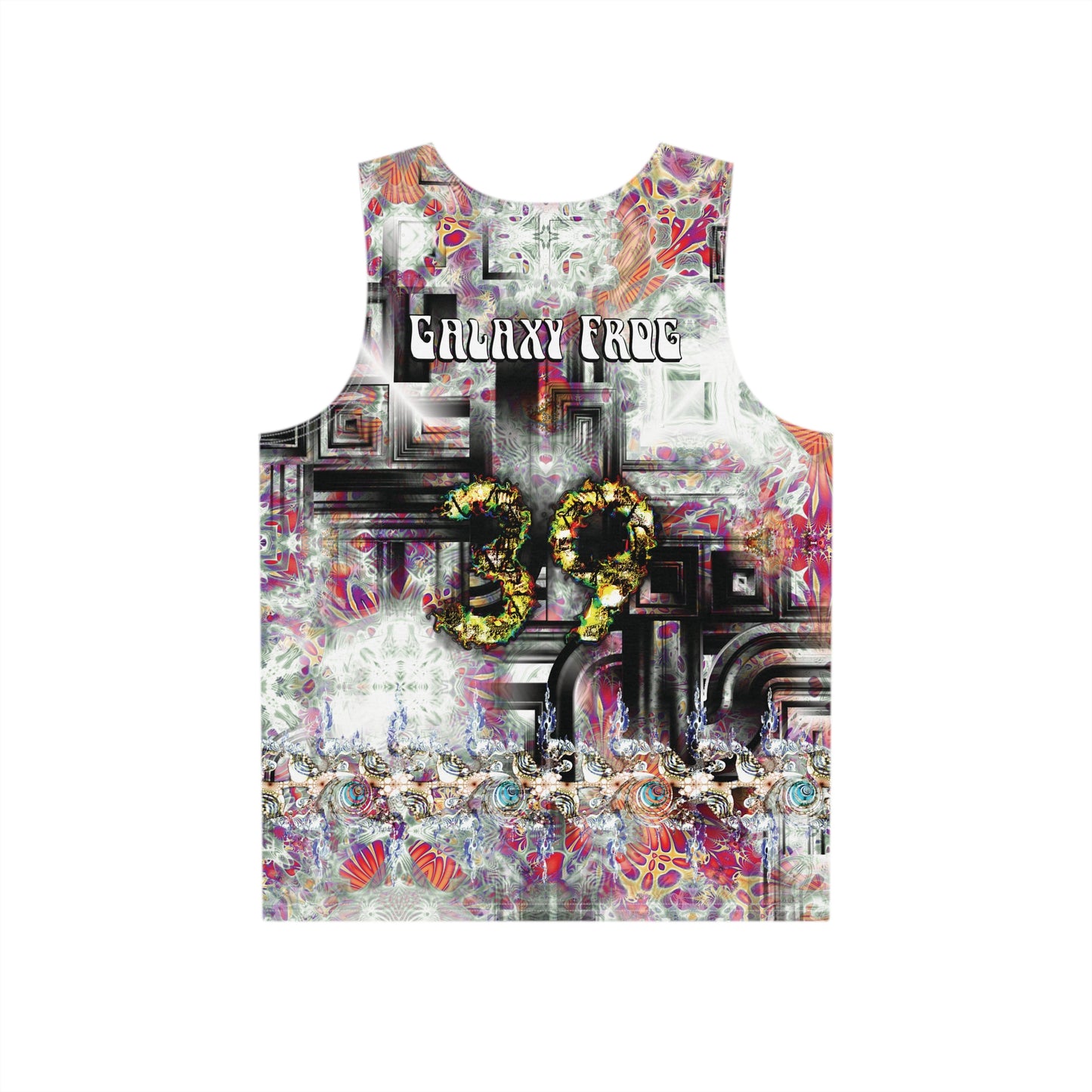 Galaxy Frog Fractal Cymatics mens tank top