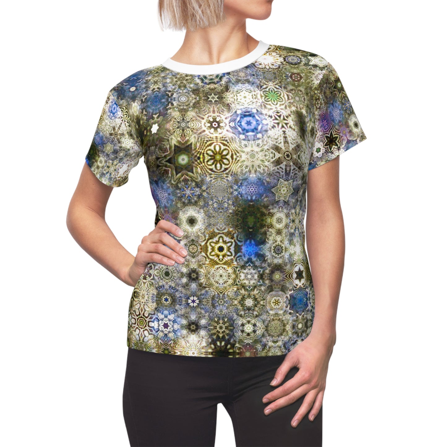 Galaxy Frog Women's AOP Cut & Sew Tee 0002