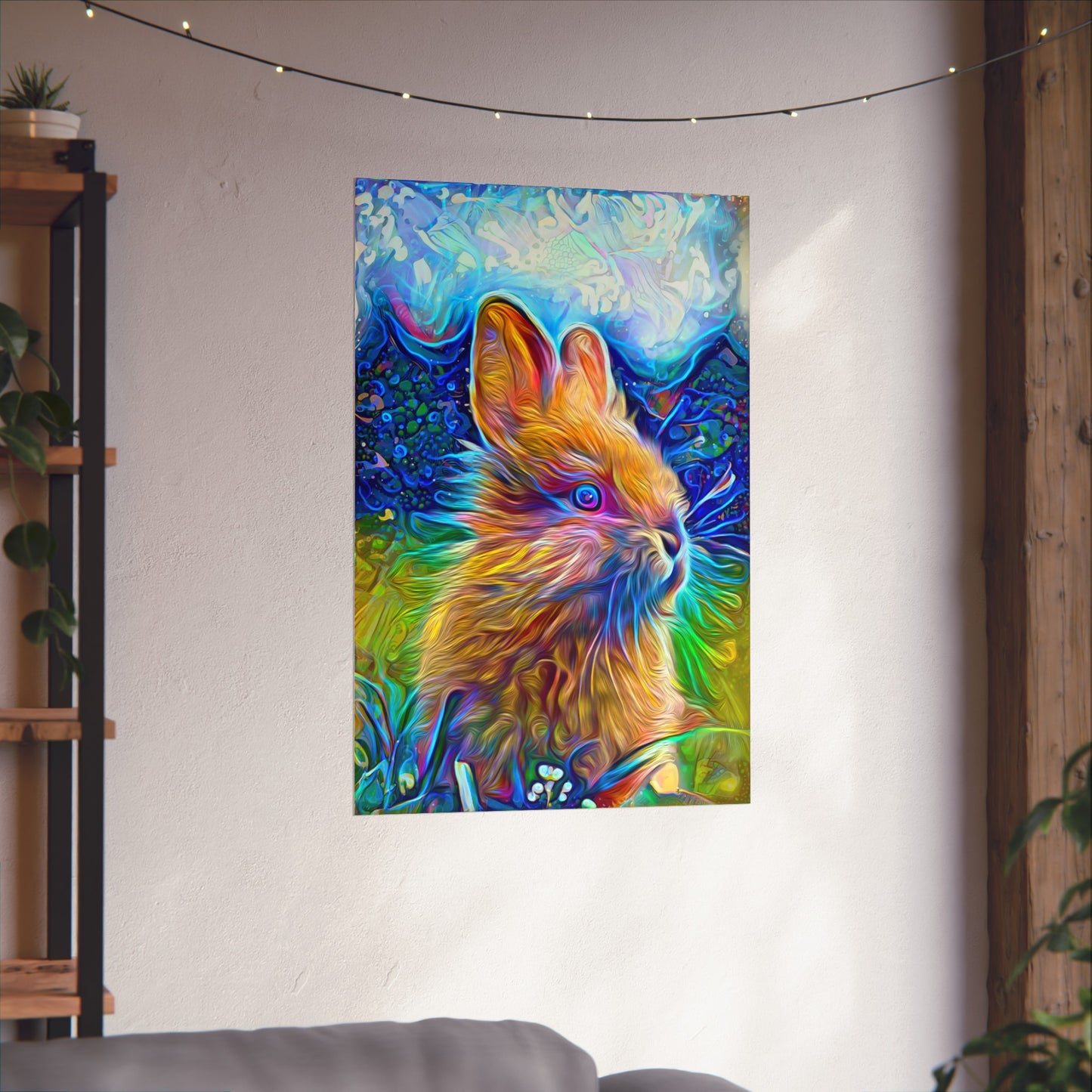 Rainbow Bunny Premium Matte vertical posters