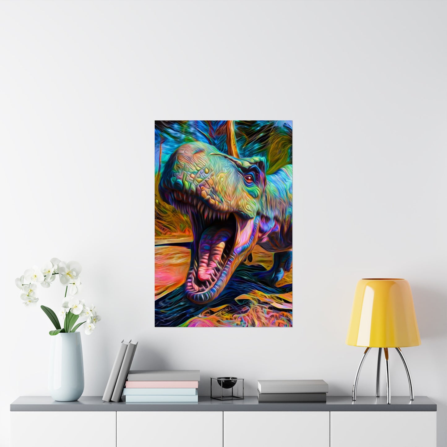 Blast from the Past Dinosaur Premium Matte vertical posters