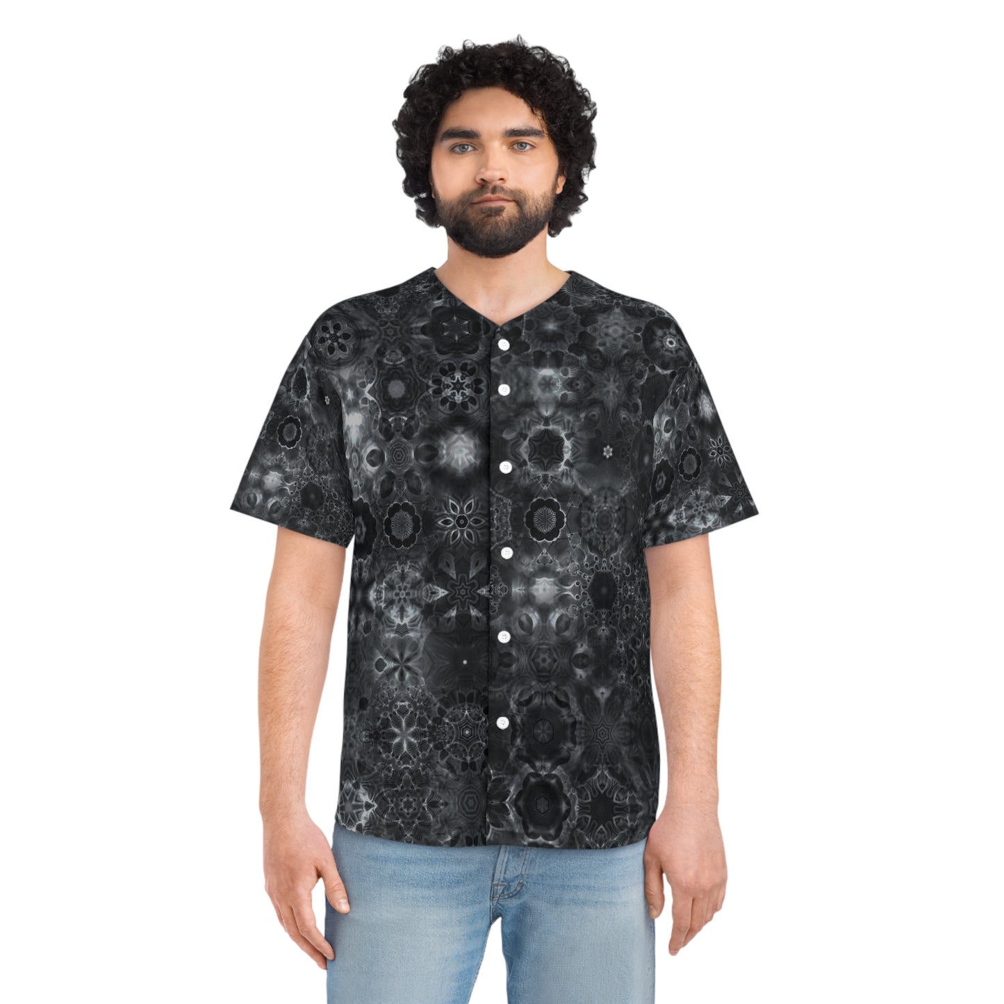 Galaxy Frog Cymatics Men's Baseball Jersey