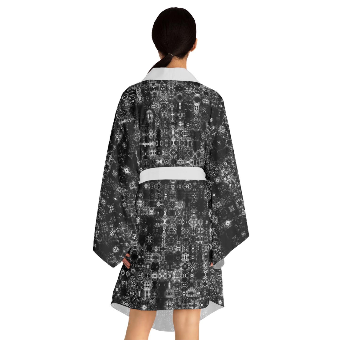 Long Sleeve Galaxy Frog Cymatics Kimono Robe - 0001