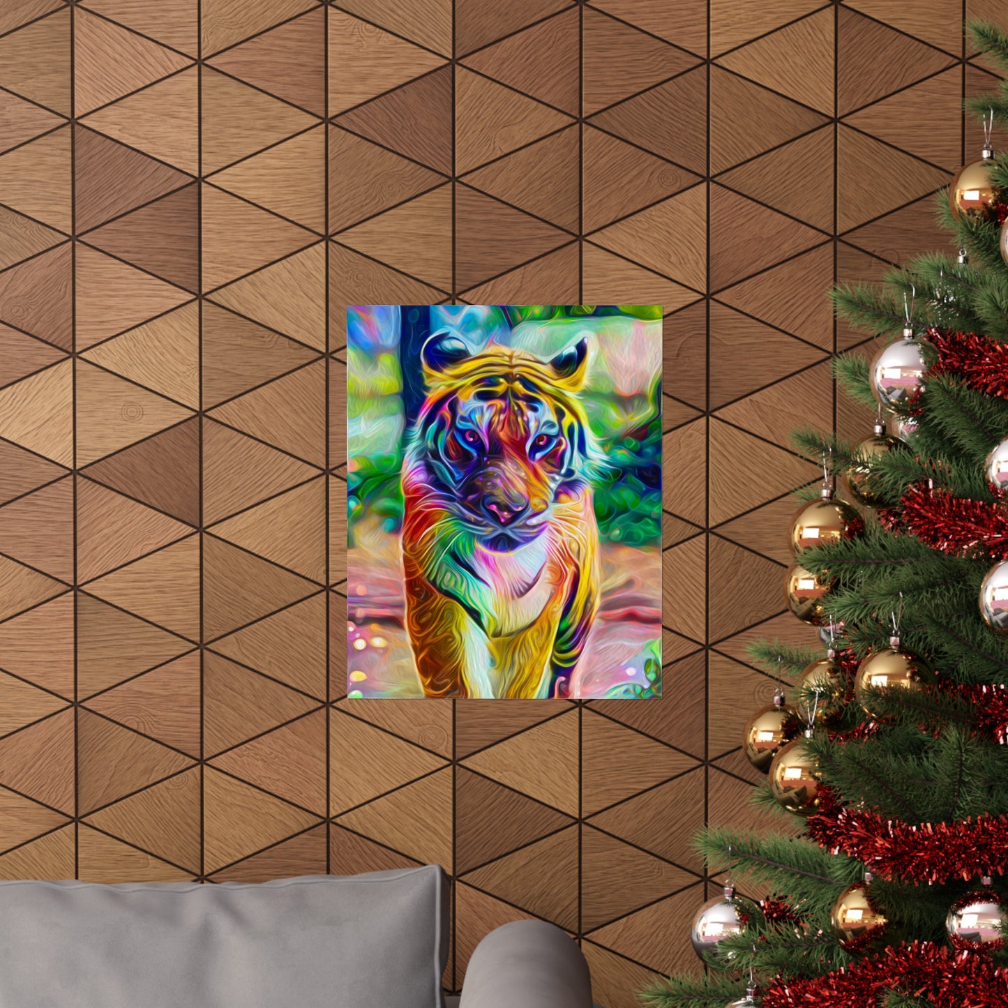 A Wonderfully Colorful World Tiger Premium Matte vertical posters